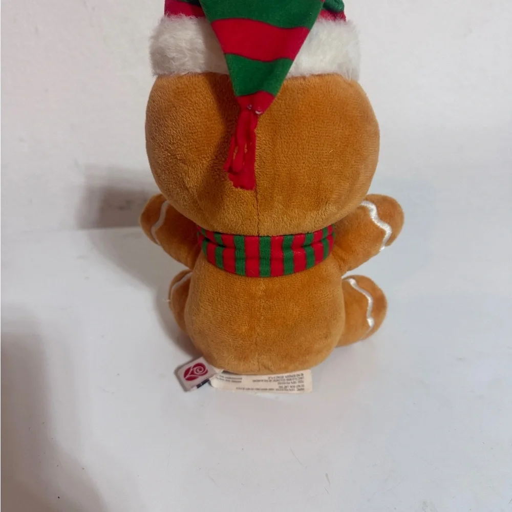 Gingerbread Plush with Red and Green Hat